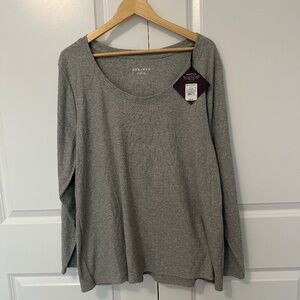 New! Ava&Viv Grey Long Sleeve - 2X